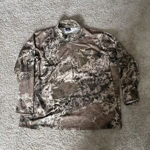 Realtree Men's Quarter Zip Pullover Men's 3XL Hunting Camo Wave X